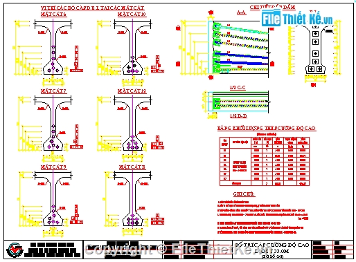 Bản vẽ dầm T,thiết kế bê tông,dự ứng lực,Bản vẽ,Bản vẽ dầm